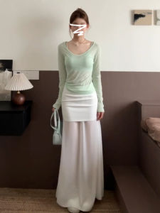Homecore | Elegant Slim Design Aesthetic Niche Thin Voile Bodycon Dress