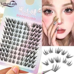 VelvetLash【Local Stock】Fox False Eyelashes 0.05mm Invisible Band Lashes Natural Cluster Lashes Long-Lasting Reusable Lashes Suitable for Beginners
