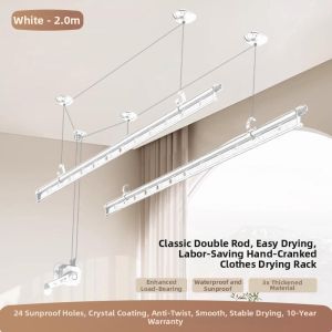 Manual Lift Foldable Drying Rack Clothes Stand