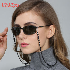 New Women Eyeglass Chains Black Acrylic Beads Chains Anti-slip Eyewear Cord Holder Reading Glasses Rope Eyewear Accessories