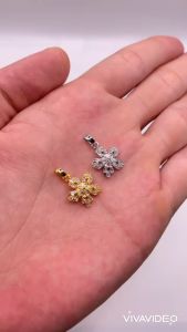 Mặt dây chuyền titan nhỏ gọn sang trọng Mặt charm titan vòng cổ thanh lịch màu vàng hoặc trắng mã M5 trangsucmoiluatuoi.RIN