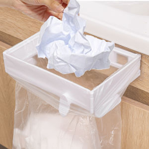 【On Sale】ชั้นวางถุงถังขยะแขวนแบบพับได้สำหรับห้องครัวถุงขยะแบบพกพาชั้นวางที่วางกระเป๋าถือถุงขยะพลาสติก