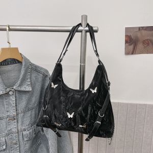 Elegant Commuter Tote Bag Womens Large Capacity Travel Backpack Chain Strap Multi-Functional Shoulder Bag Stylish Korean Style