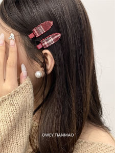 กิ๊บติดผมลายสก็อตย้อนยุค กิ๊บติดผมด้านข้างฤดูใบไม้ร่วงและฤดูหนาว กิ๊บติดผมด้านหลังศีรษะ กิ๊บติดผมหน้ากากผีเสื้อ กิ๊บติดผมด้านข้าง ตกแต่งผม