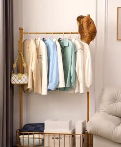 BaanD หมวกหมด 60/80/100 ซม. เสาไหม้แขวนสูท สำหรับกระเป๋าและเหล็ก