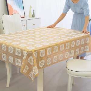 PVC Khăn Trải Bàn Không Giặt Chống Dầu Chống Thấm Nước Bàn Ăn Nhựa Hình Chữ Nhật Bàn Thảm Phòng