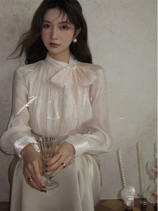 เสื้อเชิ้ตแขนยาวหลวมๆ สำหรับผู้หญิงในช่วงฤดูร้อนปี 2024 Rixo Street ดีไซน์ทันสมัย ​​สไตล์ยุโรป สีสันสดใส เนื้อผ้าคอตตอน