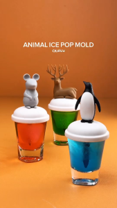 Penguin Ice Pop Mold ที่ทำไอศกรีมในแก้วช็อต ดีไซน์ เพนกวิน Qualy (ควอลี่)