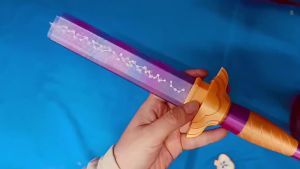 2026 Girls Group High-Quality Role-Playing Symbol Sword Costume Props Purple Long Sword Accessories Role-Playing Props
