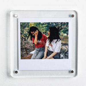 Magnezie Acrylic Fridge Magnet Photo Frame Wall Display Transparent Love Idol Small Card Display Stand Home Decor New Chinese Style