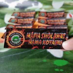 (isi 10stiker) Stiker Mafia Sholawat Tema Api Vynil/Hologram Tahan Air Tahan Lama
