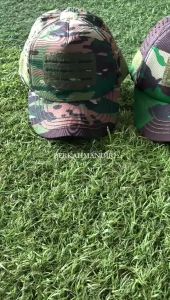 Topi Pelcro Laser TNI Pria Loreng Polos Penutup Kepala Topi Bahan Ripstok Perekat Premium