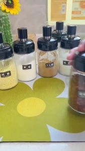 Tempat Botol Bumbu Dapur Kopi Gula Serbaguna Botol Kaca Dengan Tutup Sendok Kedap Udara