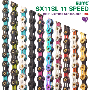 SUMC SX11SL Diamond Road Bike Chain | 11‑Speed 116‑Link with MissingLink | Original Box | Compatible with Road & MTB