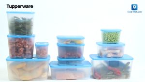Bộ 4 hộp đựng thực phẩm New Tupperware Trữ Đông dẹt Gen I Medium 650ml nhựa nguyên sinh