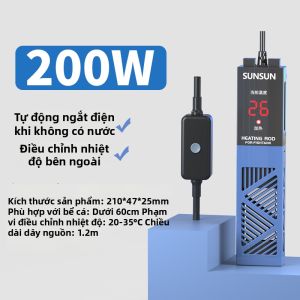 sunsun | Thanh Đốt Nhiệt Tự Động Kiểm Soát Nhiệt Độ Cho Cá Nhiệt Đới Chống Nổ