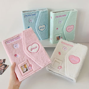 Korean Style Magnetic Envelope Plush Heart A5 Album Student Graduation Photo Storage Card Book Girl Idol Photo 3-Inch Album Gift