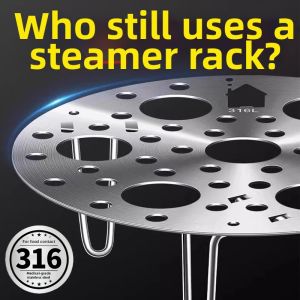 Yisheng | Stainless Steel Steamer Rack Heavy Duty Multifunctional Round Foldable High Leg