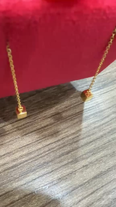 Poh Heng Jewellery 22K Freestyle Nova Cube Threader Earrings in Yellow Gold[Price By Weight]