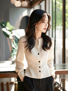 YUFUQING | White Long Sleeve Shirt Waist Cinched French Style Commute Autumn New Arrival Luxury Feel Professional Womens Fashion Top