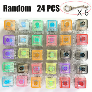 .LED free assembly keyboard keychain Fidget toy crystal clicker sensory toy stress relief keyboard keychain adult childrens toy