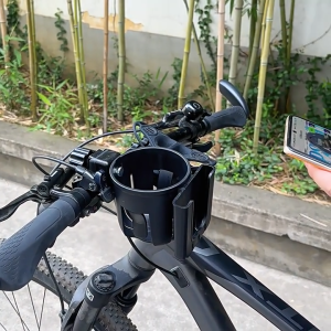 2in1 Motorcycle Bike Water Cup Holder with Phone Holder for Riders Compact Design 360° Rotation Universal Fit
