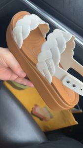 Dép Cross Brooklyn Upper Low Wedge cho nữ HannaKids Xăng Đan Cross Đế Xuồng Nữ Cros Quai Hoa Đế Cao Giày Croc Sandal