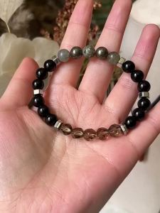 1PC/Lot Natural Stone Crystal Pyrite Faceted Stylish Versatile Business Bracelet For Men Everyday Wear Gift For Friends