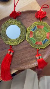 Gương bát quái hổ phù phong thủy trấn trạch nhà cửa văn phòng công ty