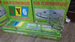 KỆ KÍNH DÀY TỪ 08LY - 10LY CÓ GIÁ INOX 304 ĐỰNG VẬT DỤNG