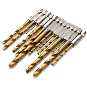 Mata Bor Set Mata Bor Power Drill Steel Titanium Hex Shank 13pcs / The drill bit set drill bit power drill steel titanium hex shank 13PCs / mata bor 1 set lengkap