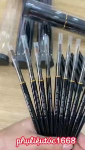 Set 10 cọ nail Lawei chính hãng bộ cọ 10 cây lawei - Cọ vẽ móng chuyên dụng
