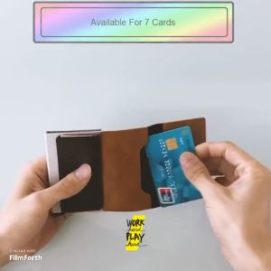 WHPH Shop กระเป๋าสตางค์ ผู้ชาย กระเป๋าใส่บัตร กระเป๋าใส่บัตรเครดิต ป้องกันโจรกรรมข้อมูล RFID Wallet