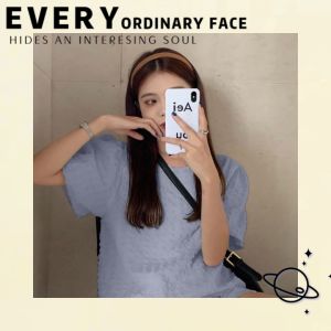 เสื้อผญสไตล์เกาหลี เสื้อสีขาวสวยๆ เสื้อแฟชั่นคอกลม น่ารักลมูนสูง