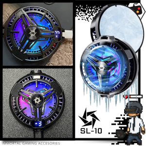 พัดลมมือถือ S10 Pro ตัวควบคุมระบายความร้อนได้อย่างรวดเร็วพัดลมเกมโทรศัพท์มือถือรองรับการชาร์จไร้สาย 15 วัตต์ iPhone / AndroidiOS /ใช้งานร่วมกันได้