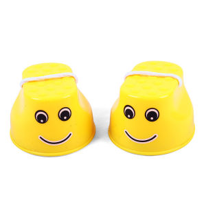 1 Pair Childrens Smile Jumping Stilts Kindergarten Sensory Integration Training Equipment Balance Coordination Toys for Kids
