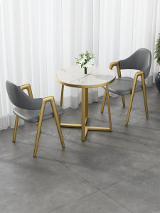 Commercial round Table And Chairs Combination for Tea Shop Coffee Shop Apartment Common Area Dining Table with Two Chairs
