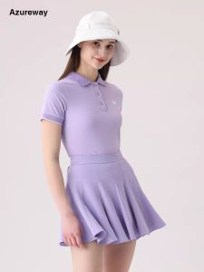 AZUREWAY | Quick-drying Fitted Anti-peek Womens Golf Top