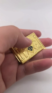 High Quality Mason Metal Wallet Freemasonry Money Clip