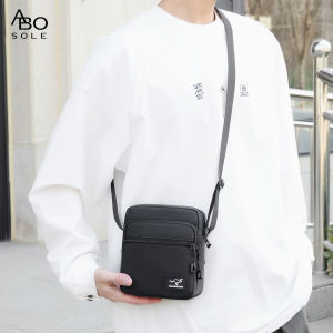 ABOSOLE Mens Shoulder Bag Casual Chest Bag Cross Body Bag Pouch Bag Casual Chest Bag Fashion Shoulder Bag Waterproof PU Leather Casual Sport Street Bag for Travel Outdoor