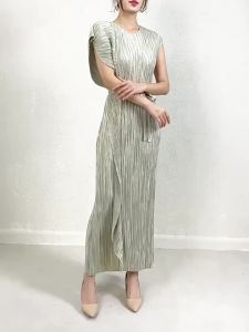 Z7124 One Size (45-75kg) Sheath WomenS Summer Seaside Vacation Waist Fishtail Draped Dress