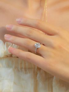 Montagne Jewelry Real 1 Ct D Color Moissanite Diamond Pigeon Egg Shaped Fine Jewellery Engagement Rings For Women S925 Sterling Silver Wedding Bands Fine Jewelry