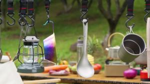 Boundless Voyage Titanium Spoon Tableware Porridge Stew Sauce Deep-bowled Ladle Scoop Cooking Kitchen