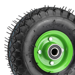 26cm 350-4 Inflatable Wheel Rubber Wheel Silent Caster Heavy Industrial Inflatable Wheel 6204 Bearing Universal DIY Trolley Retrofit Repair Wheel