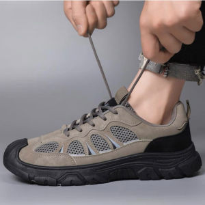 Mens Sneakers Safety Shoes Hiking Running Sport Outdoor Shoes For Men Camping Wear-Resistant Non-Slip Shoes