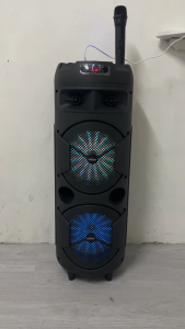 Speaker KST-8802 Kingster Dual 8.5 inch Bluetooth Portable Speaker With Wireless Microphone