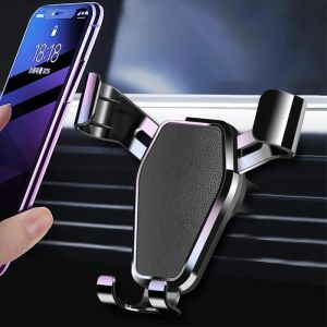 Heavy-Duty Air Vent Phone Holder Auto-Lock Gravity Tech for iPhone 15 Samsung Galaxy Car Mount