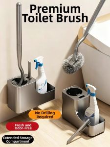 PISSA | No-Dead-Corner Wall-Mounted Toilet Brush Set