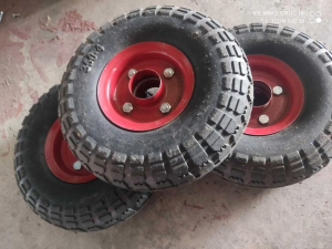 Bánh xe đẩy đỏ 350-4 (Tặng kèm 1 bộ bi/1sp 6203) Đk 25cm Shop Banhxekeo37rc