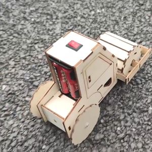 Đô chơi gỗ lắp ráp có động cơ mẫu xe lu C-38 tiêu chuẩn STEM sáng tạo cho bé - Bộ đồ chơi trí tuệ kích thích trí thông minh và kiên nhẫn - Giúp bé hứng thú với khoa học bớt thời gian điện thoại